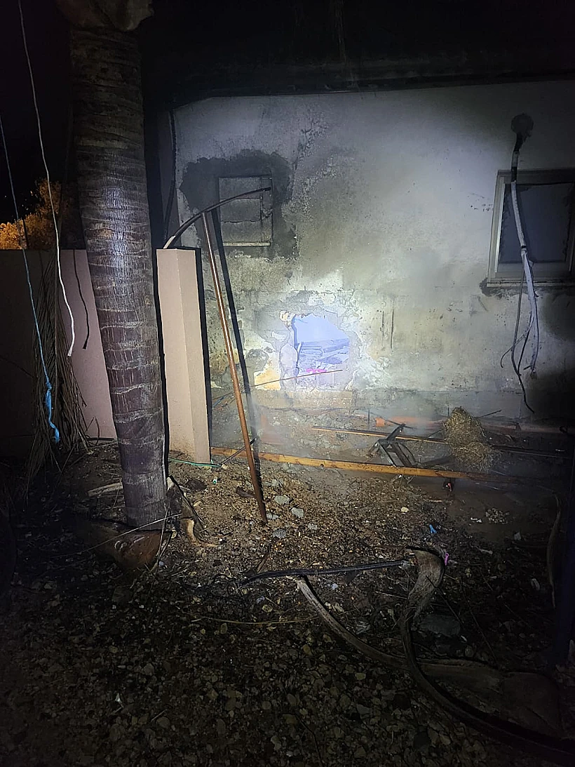 זירת הפגיעה בבית ביכיני