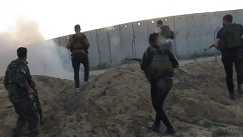 עזה מחבלי נוח'בה בגדר הגבול ב-7 באוקטובר