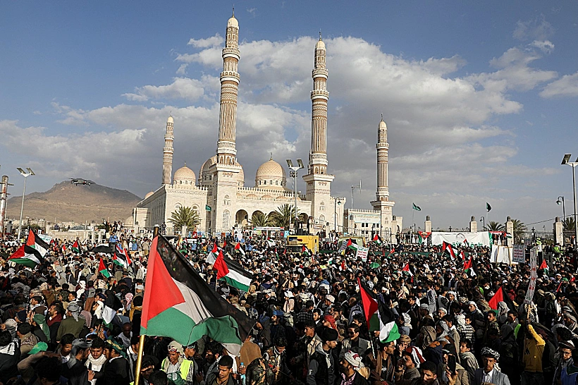 תומכי החות'ים בצנעא