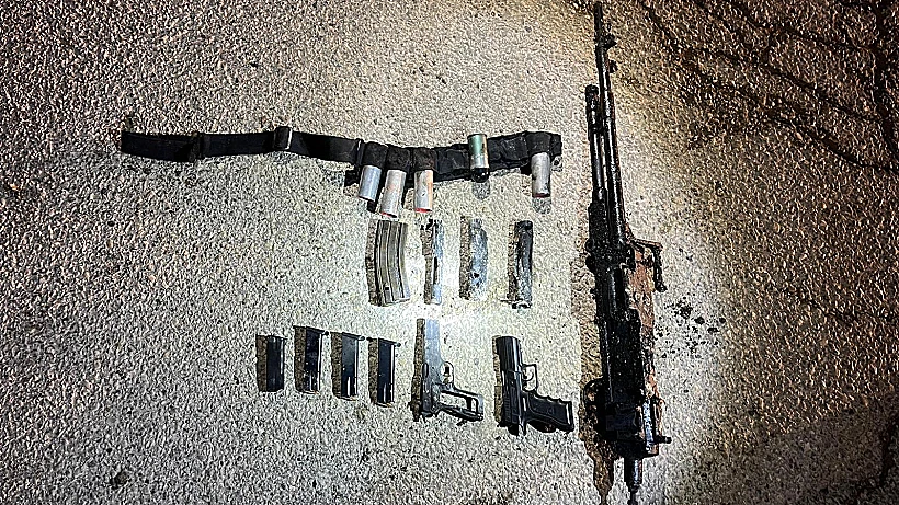 אמצעי הלחימה שאותרו ברכב החולייה