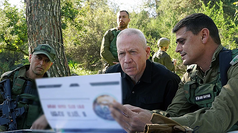 שר הביטחון יואב גלנט בגבול הצפון