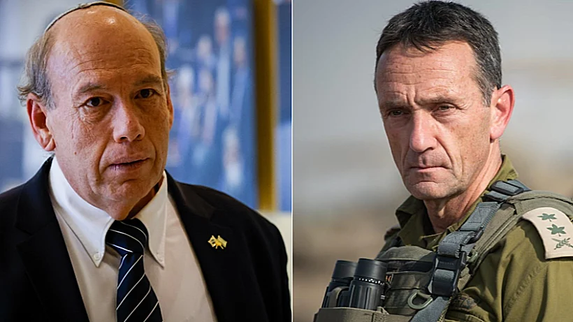 הרמטכ"ל הרצי הלוי ומבקר המדינה מתניהו אנגלמן