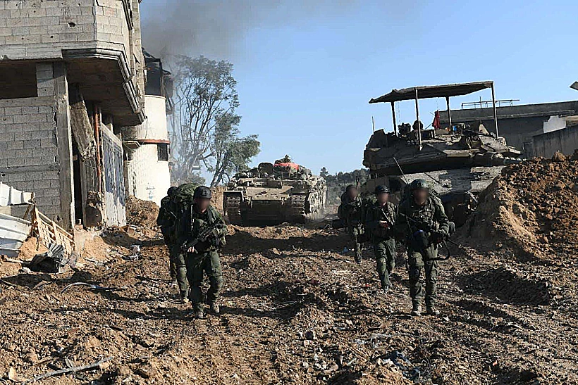 לוחמי צה"ל פועלים בח'אן יונס חרבות ברזל