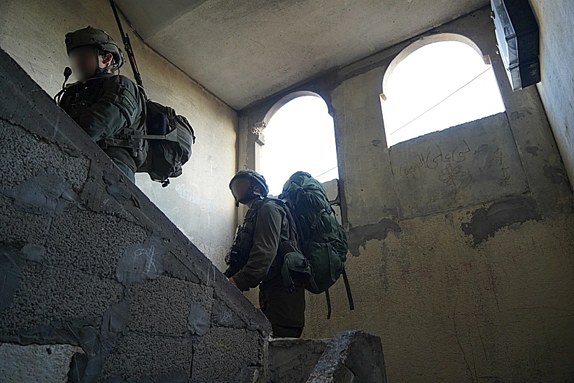 הלוחמים בבניין שבו אירעה היתקלות עם מחבלים עזה צה"ל מחבלים חמאס חרבות ברזל