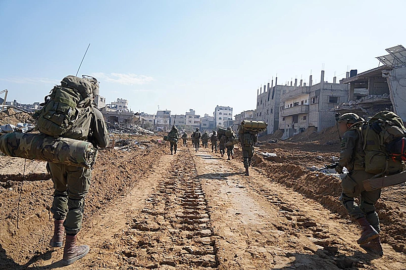 הלוחמים בבניין שבו אירעה היתקלות עם מחבלים עזה צה"ל מחבלים חמאס חרבות ברזל