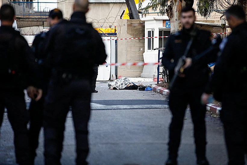 זירת הפיגוע בחיפה