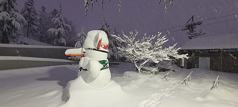 שלג כבד בחרמון