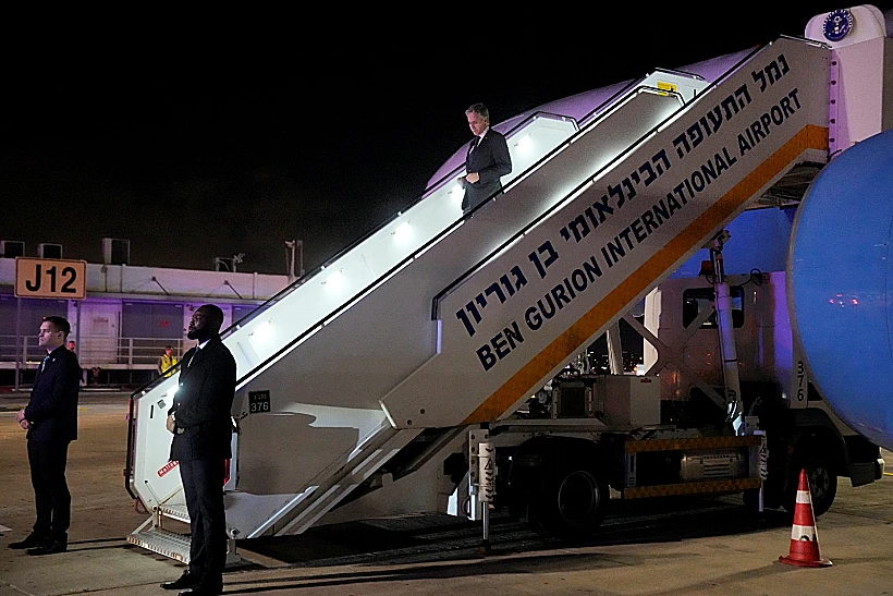 בלינקן נוחת בישראל