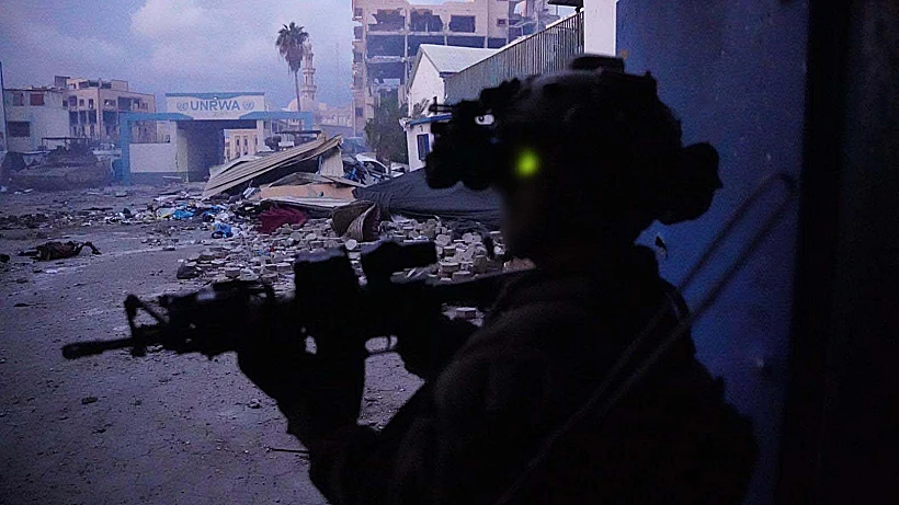 תיעוד מפעילות צה"ל במטה אונר"א בעזה