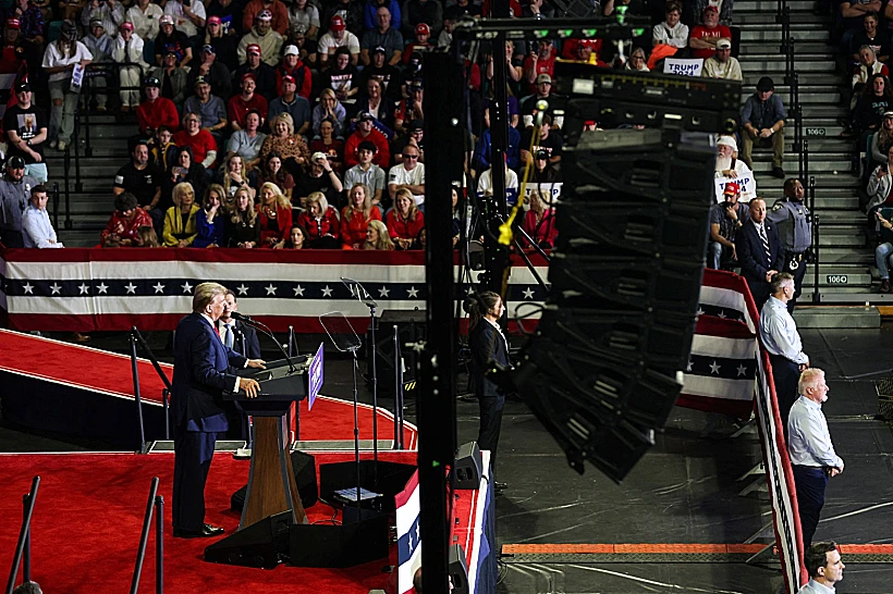 דונלד טראמפ בעצרת בדרום קרוליינה