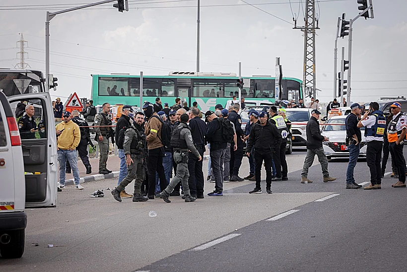 זירת הפיגוע בצומת ראם