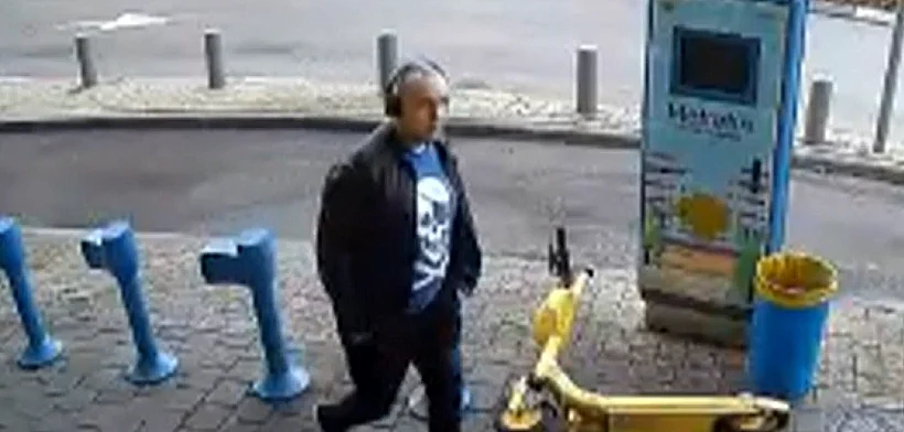 דניאל מרגושין, כפי שתועד במצלמות האבטחה רצח ת"א