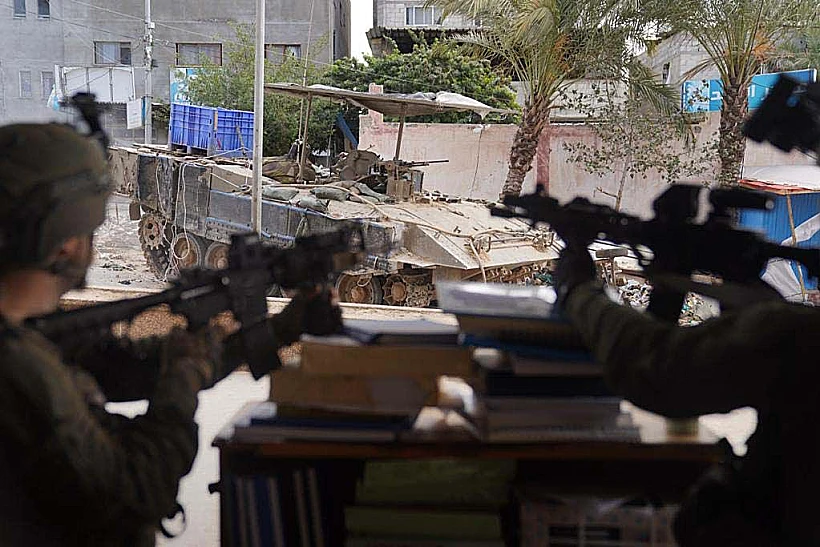 תיעוד מפעילות הכוחות בבית החולים נאסר בח'אן יונס