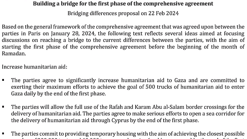מסמך המתווכות במשא ומתן בפריז מלחמת חרבות ברזל