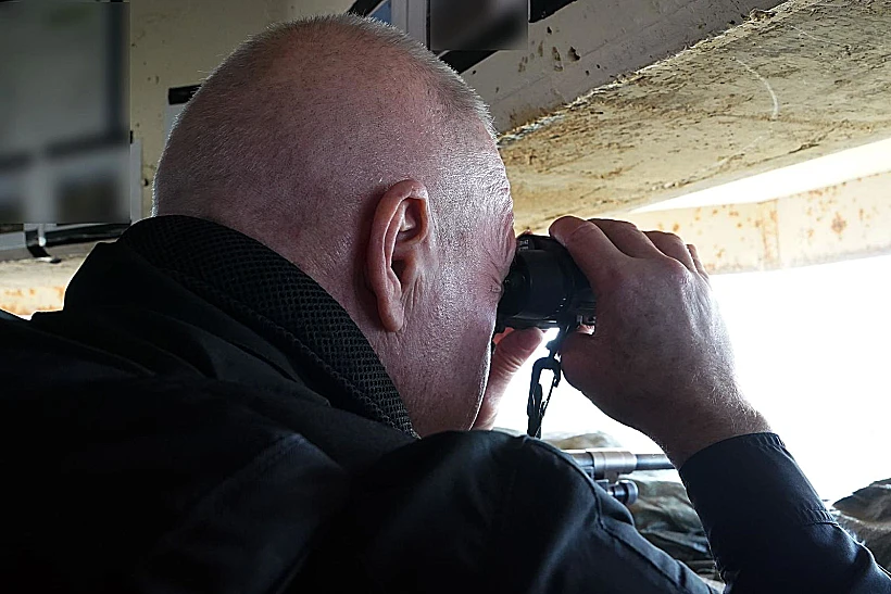 שר הביטחון יואב גלנט בצפון רצועת עזה