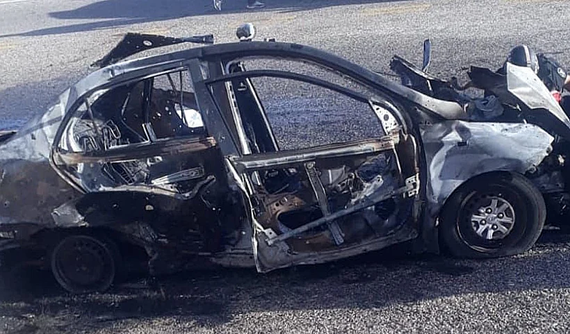 הרכב שהותקף בדרום לבנון