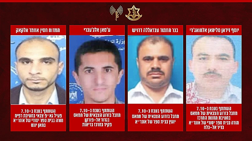 עובדי אונר"א שהשתתפו בטבח 7 באוקטובר השבת השחורה מחבלים