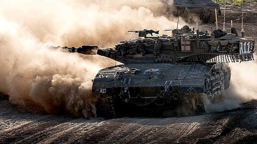 פעילות כוחות צה"ל ברצועת עזה לוחם לוחמים חייל טנק צה"ל בשטח עזה