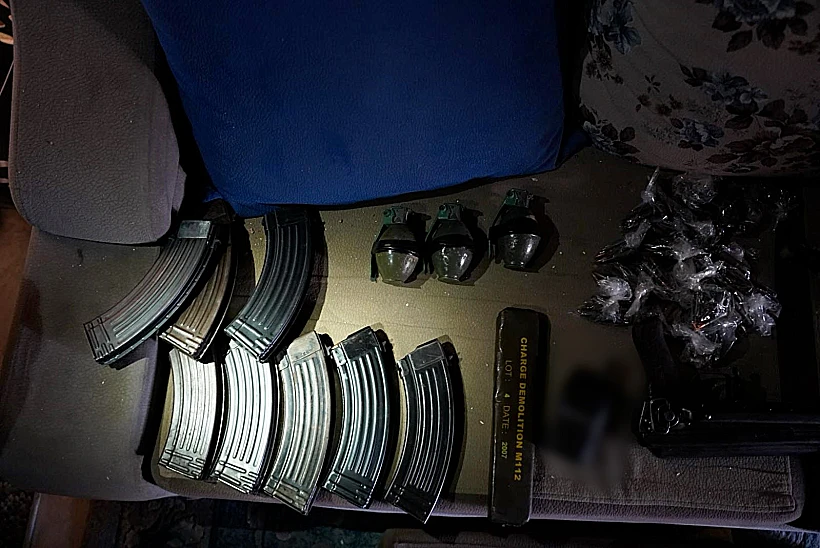 אמצעי לחימה שנמצאו בשכונת חמד הקטרית רצועת עזה מלחמת חרבות ברזל