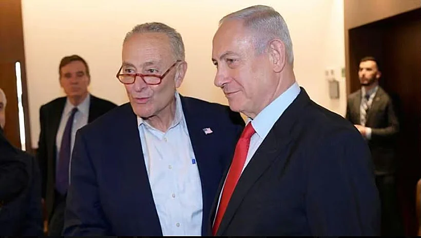 רה"מ נתניהו והסנאטור צ'אק שומר