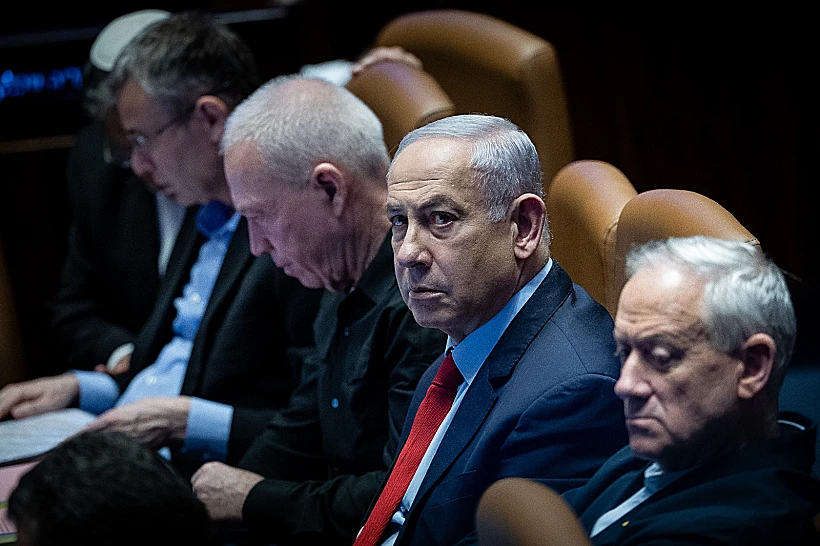 נתניהו, גנץ וגלנט בכנסת