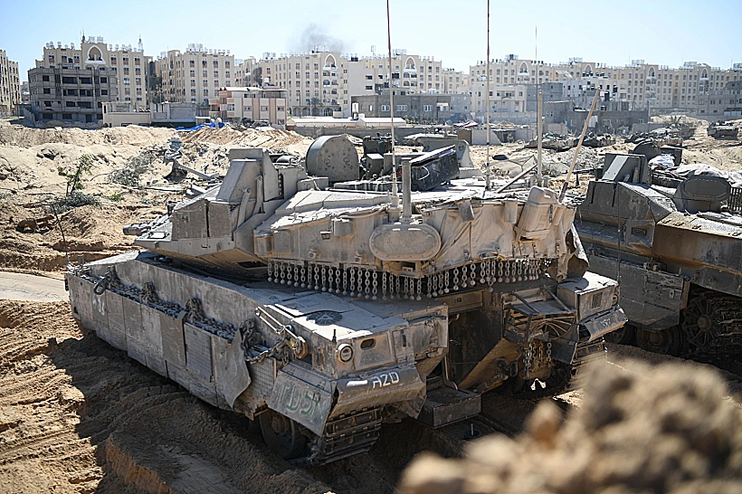 פעילות לוחמי השריון בשכונת ′חמד′ בח′אן יונס צה"ל רצועת עזה