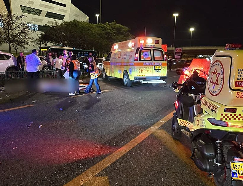 זירת התאונה בראשון לציון