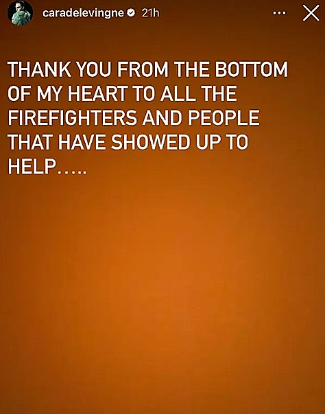 סטורי מעמוד האינסטגרם של קארה דלווין