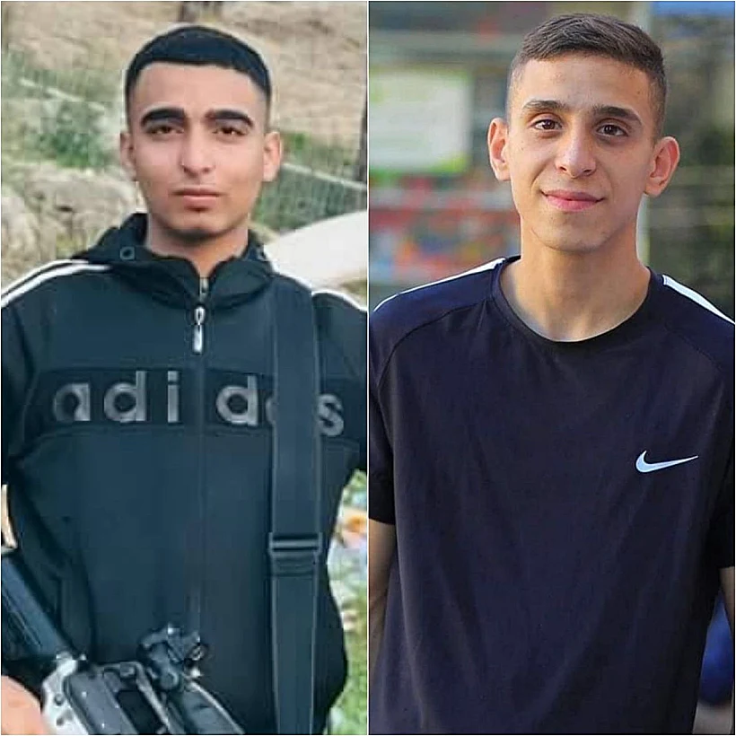 שני המחבלים שחוסלו על פי דיווחים פלסטיניים