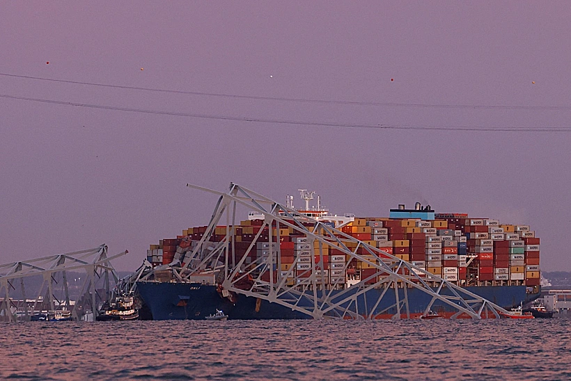 הספינה שהתנגשה בגשר בבולטימור