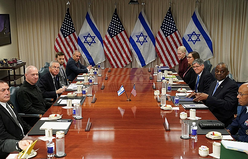 פגישת גלנט עם מזכיר ההגנה האמריקני לויד אוסטין