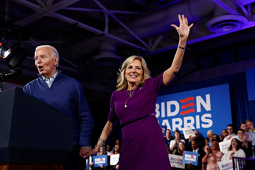 נשיא ארה"ב ג'ו ביידן והגברת הראשונה ג'יל ביידן