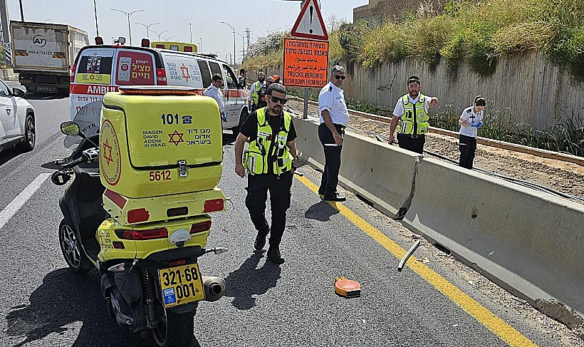 זירת התאונה בכביש 471