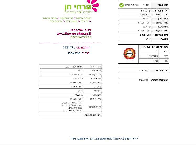 חטופים לירי אלבג רצועת עזה שליחת פרחים חמאס איראן הזמנה אלי אלבג גלגל אבל "המדינה יותר חשובה"