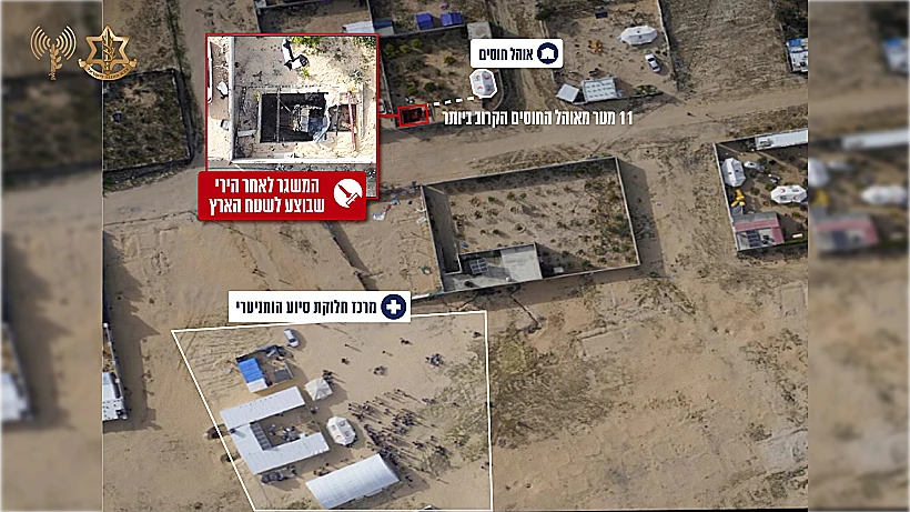 המשגרים אשר מוקמו במרחב ההומניטרי בח'אן יונס שבדרום רצועת עזה