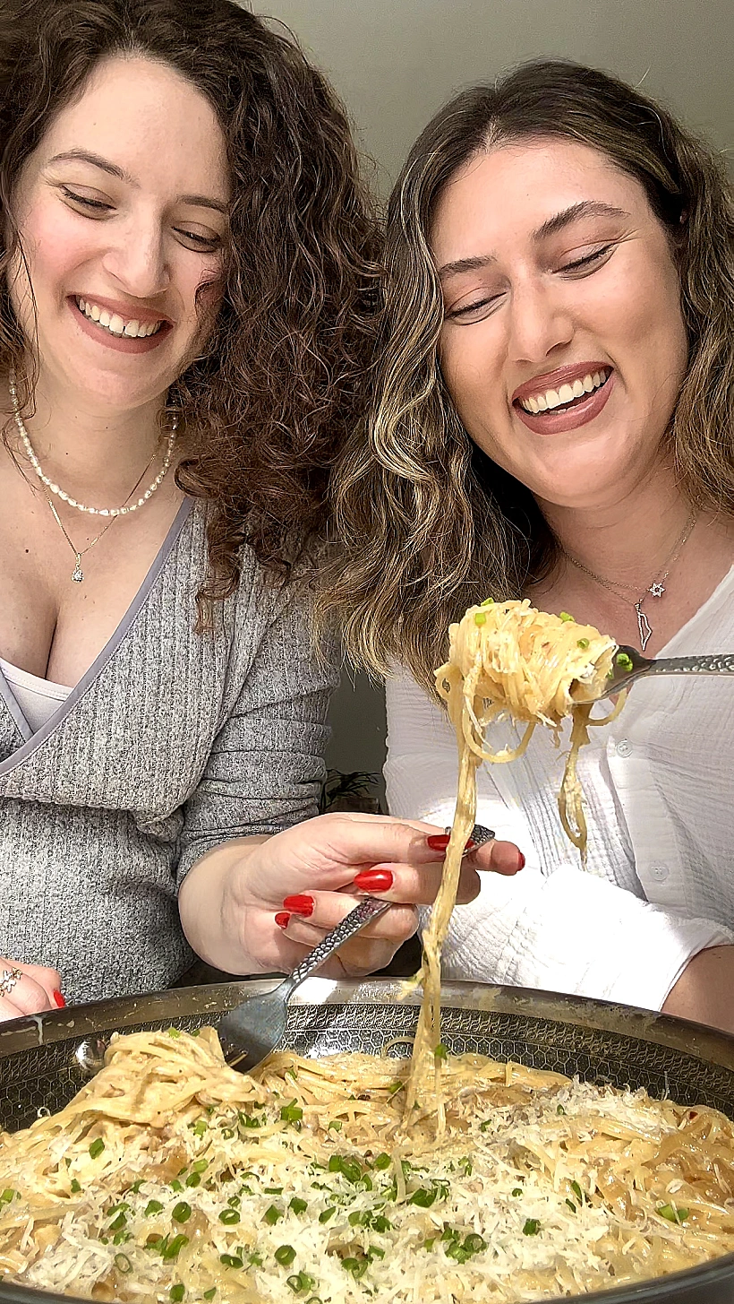 פסטה בבצלים מקורמלים