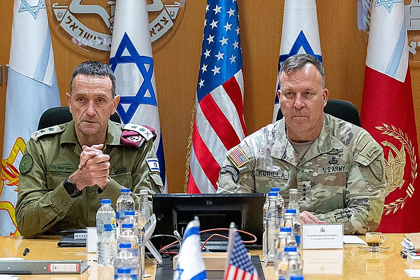 הרמטכ"ל עם מפקד פיקוד המרכז של צבא ארה"ב