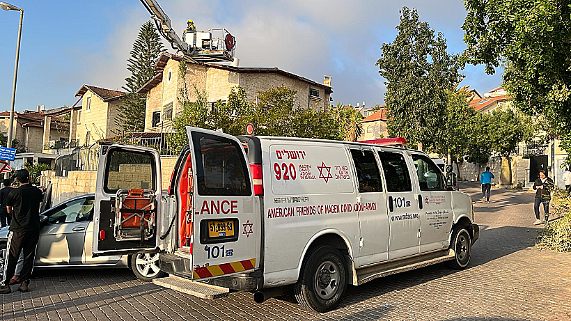 זירת השריפה בהוסטל בירושלים