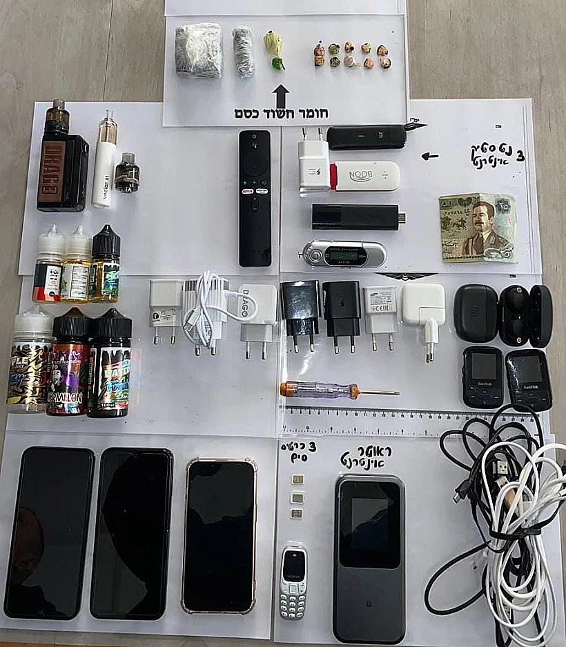 אמצעים טכנולוגיים אסורים שהחזיקו קוטייר ואנשיו בכלא