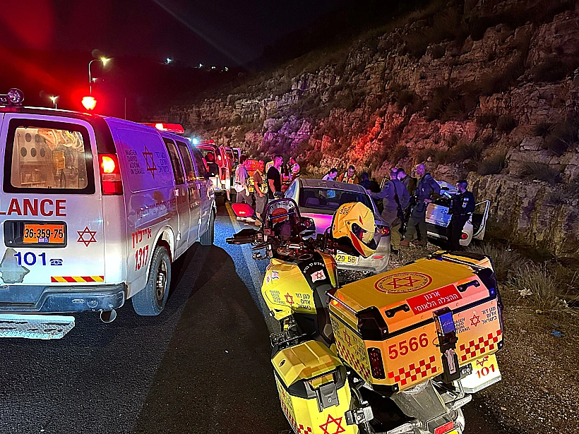 זירת התאונה בכביש 463 בשומרון