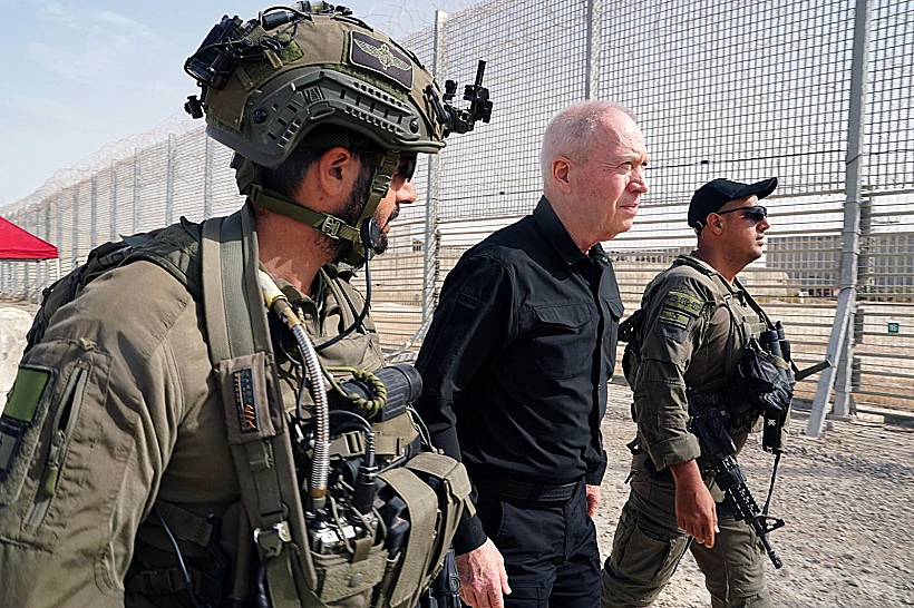 שר הביטחון יואב גלנט בגבול עזה