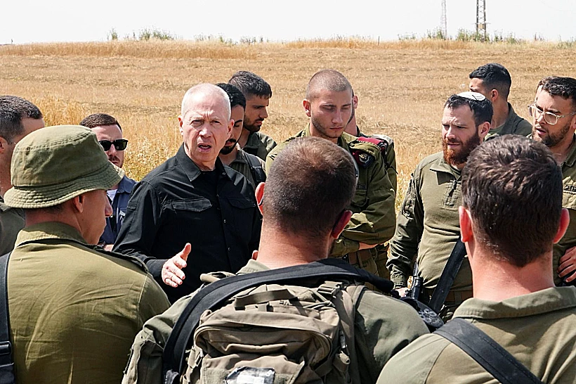 שר הביטחון יואב גלנט בגבול עזה