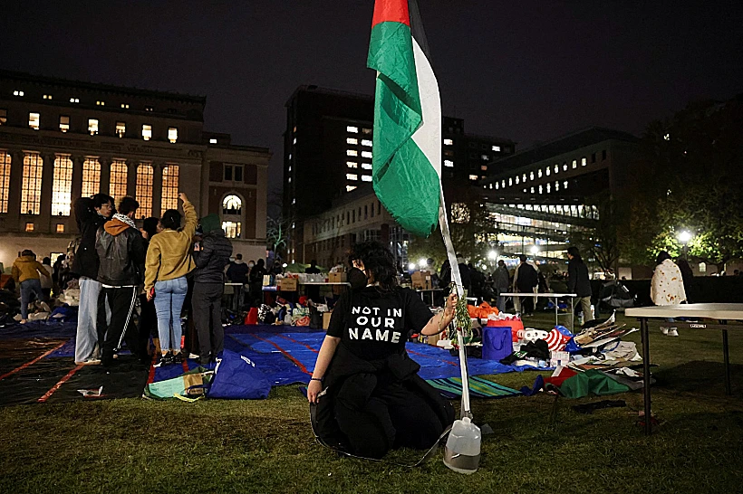 ההפגנות הלילה באוניברסיטת קולומביה