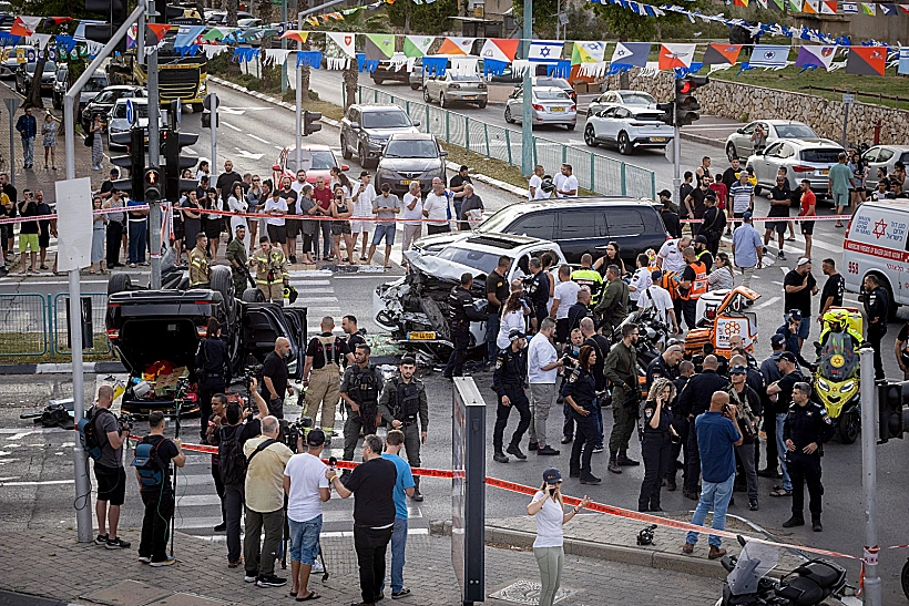 זירת התאונה של בן גביר ברמלה