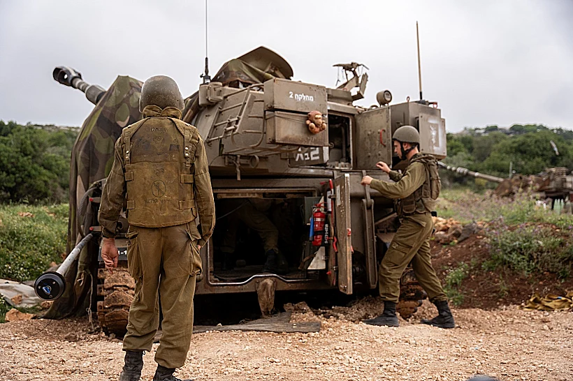 תרגיל חטיבת האש 282 שנערך בגבול הצפון צה"ל לבנון לוחמים טנק