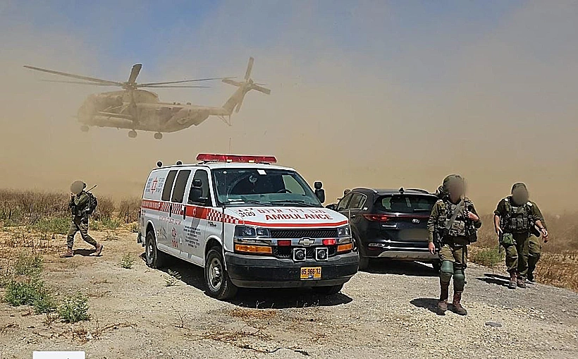 פינוי הפצועים מכרם שלום