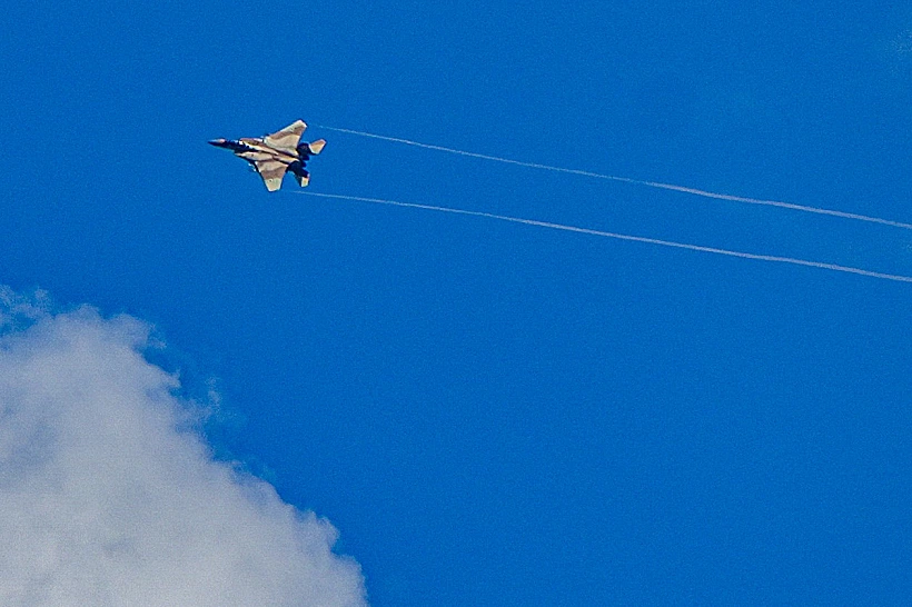 מטוס קרב של חיל האוויר בחזרה מתקיפה בלבנון, היום