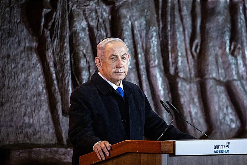 רה"מ בנמין נתניהו בטקס ביד ושם