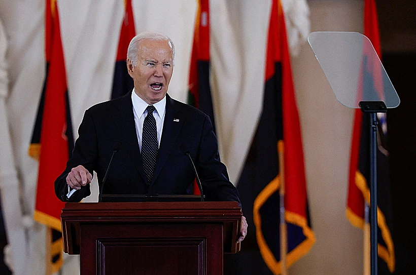 נשיא ארה"ב ג'ו ביידן בטקס הזיכרון לשואה בוושינגטון