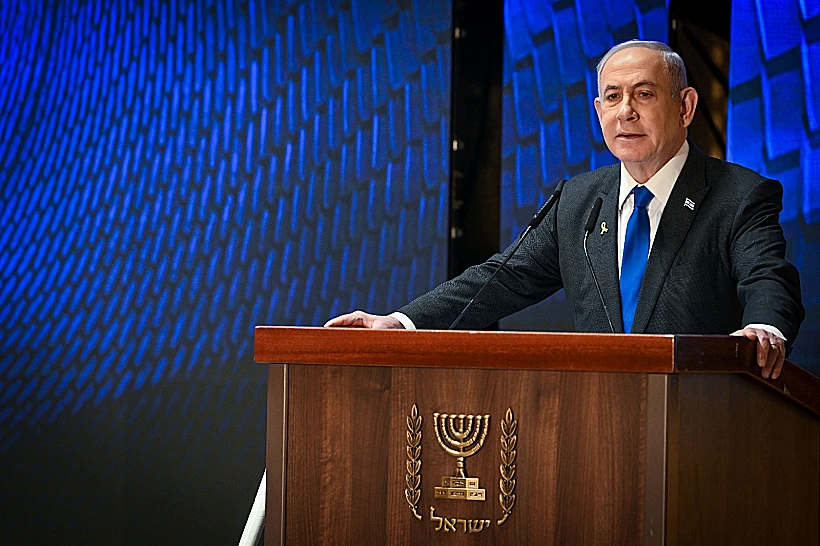 רה"מ בנימין נתניהו בטקס הזיכרון הממלכתי בהר הרצל